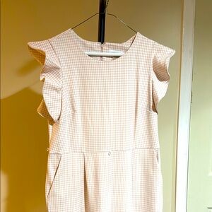 Calvin Klein Pink jumpsuit with Flutter Sleeves